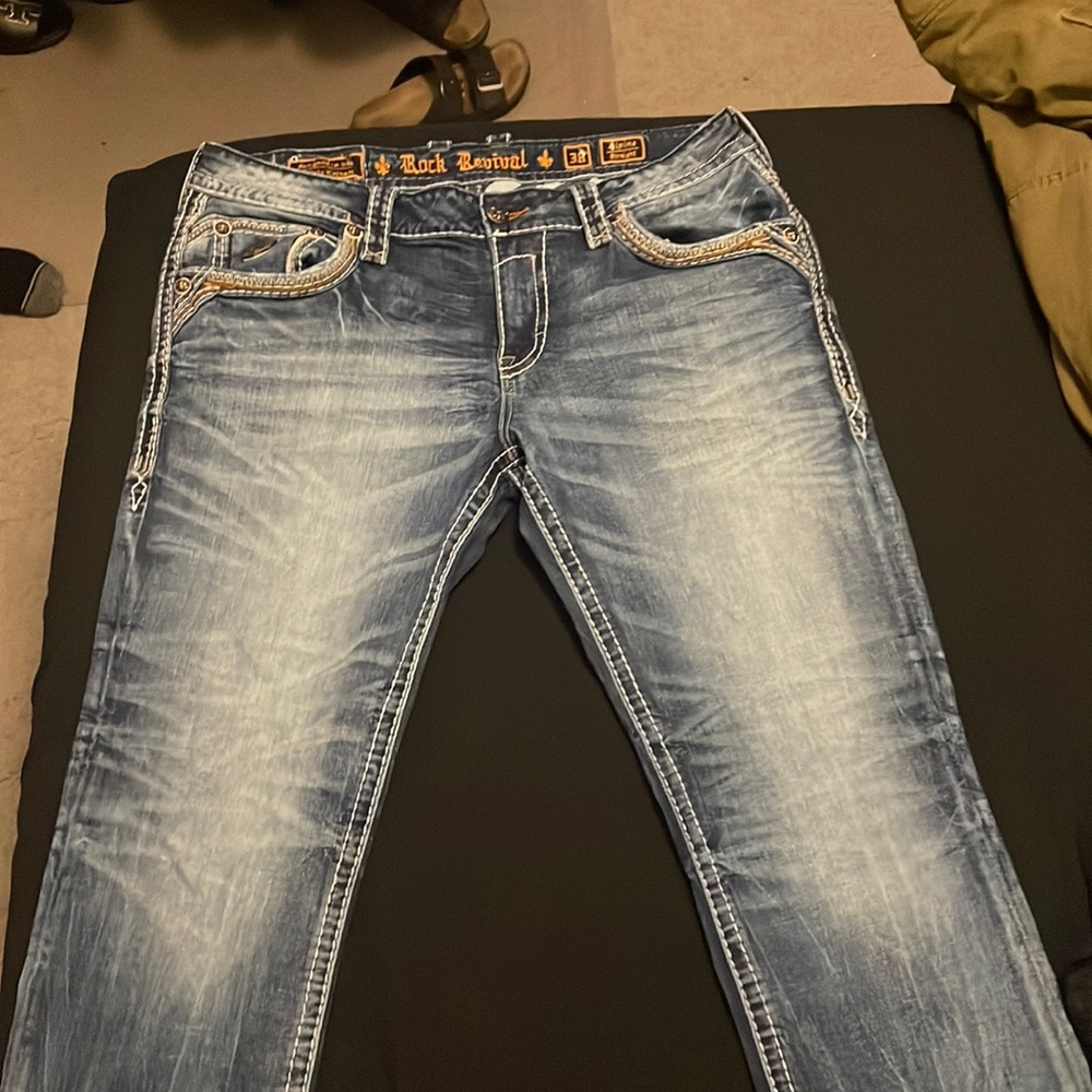 Mens Rock Revival Jeans